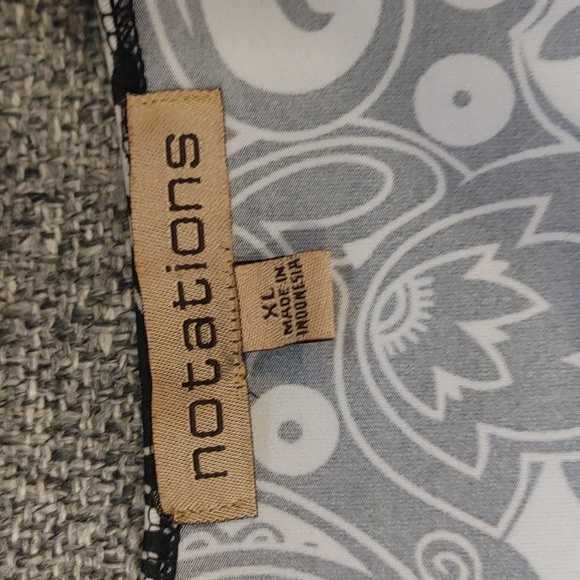 Notations blouse xl black and white - Picture 2 of 5